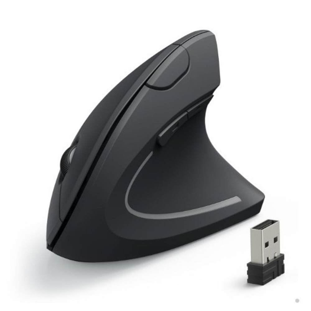 Anker Wireless Vertical Ergonomic Mouse 2.4G Optical 1600 DPI Black New